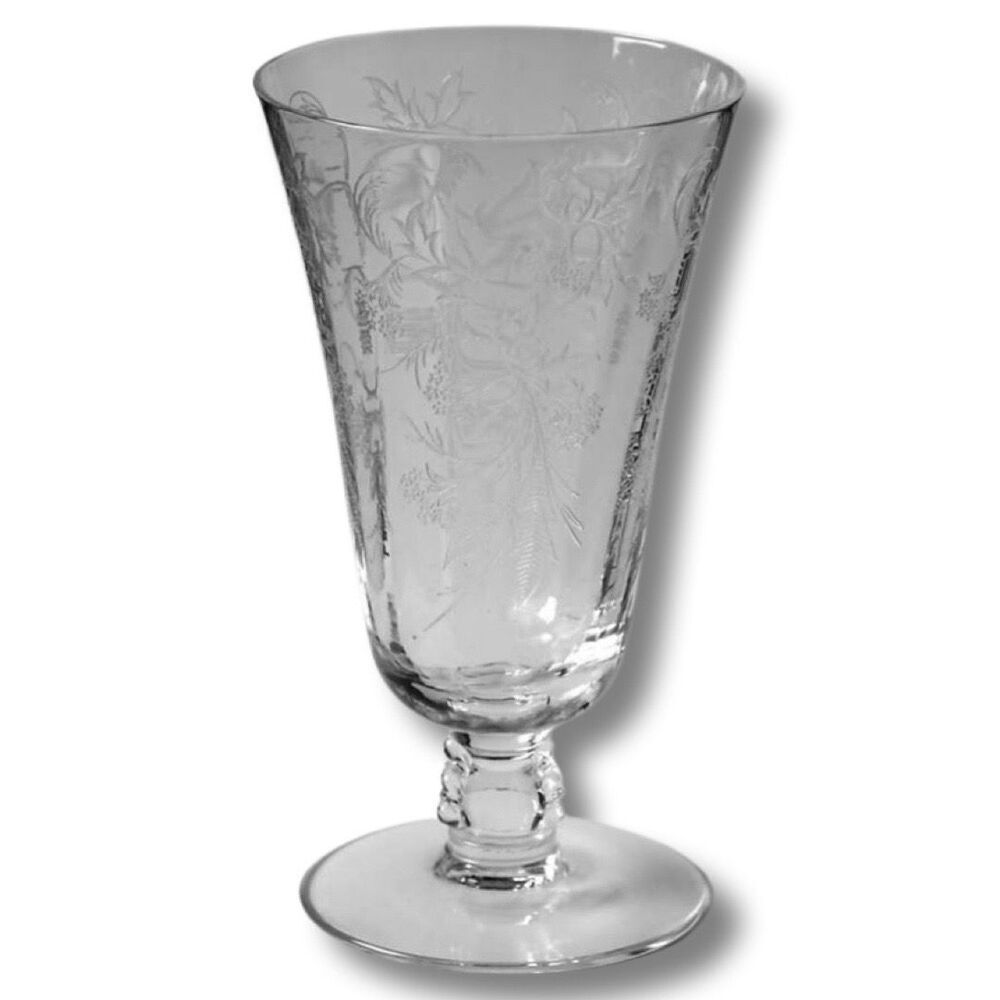 Heather by FOSTORIA Etched Crystal Juice Glass 5”